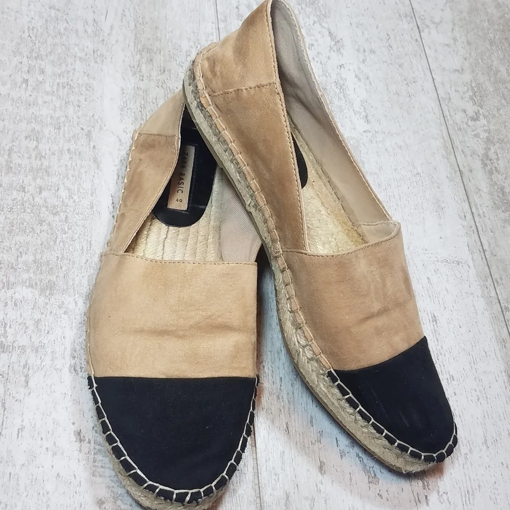 Zara Esparto Espadrille Loafers 40